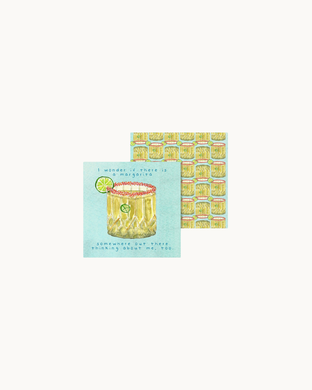 Margarita Somewhere Cocktail Napkin