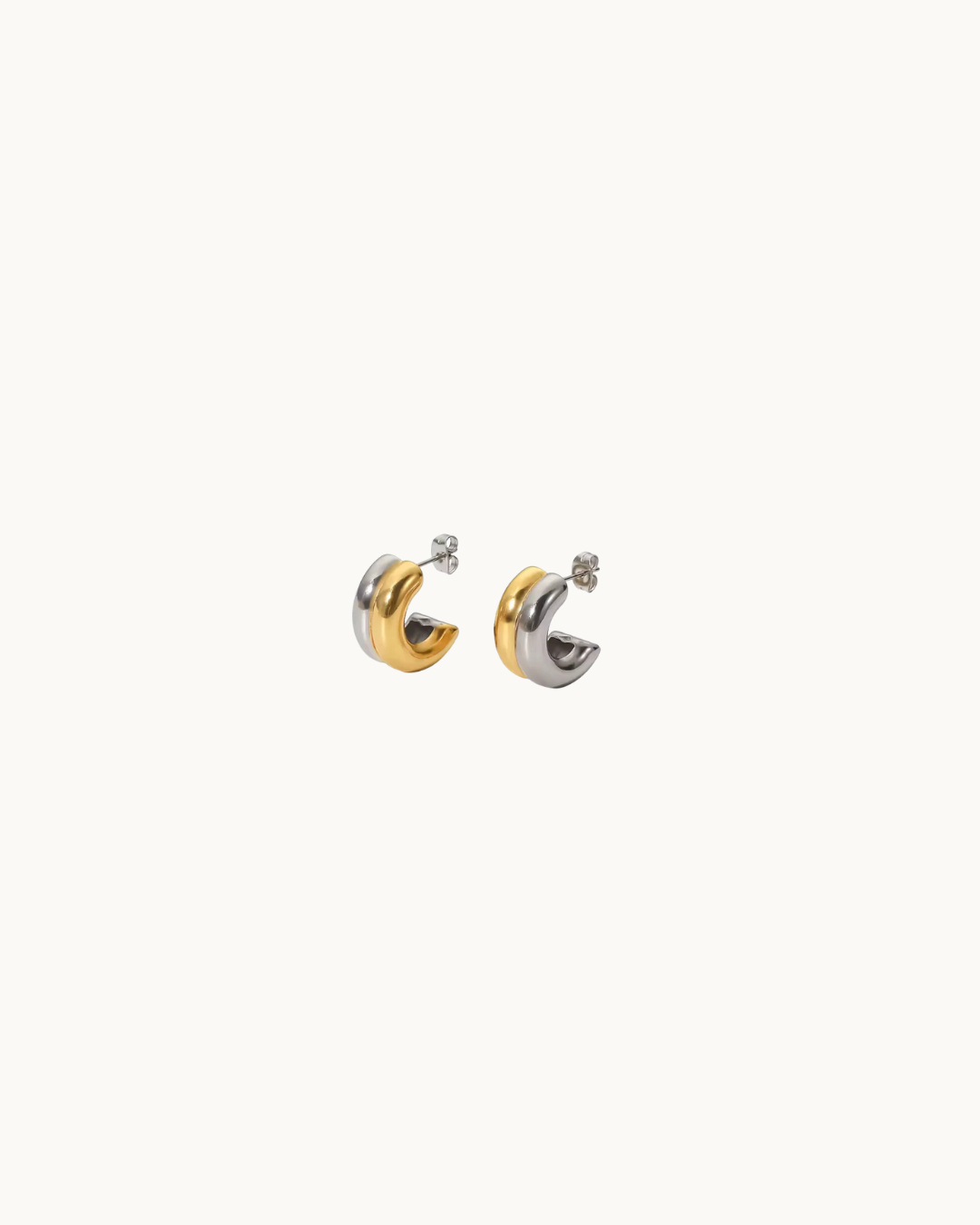 Gold Double Hoop Earrings