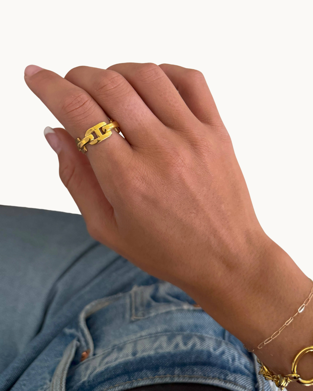 Parker Gold Link Ring