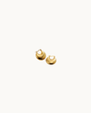 Fortune Cookie Gold Puffy Hoops