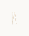 Small Pearl Threader Long Earrings