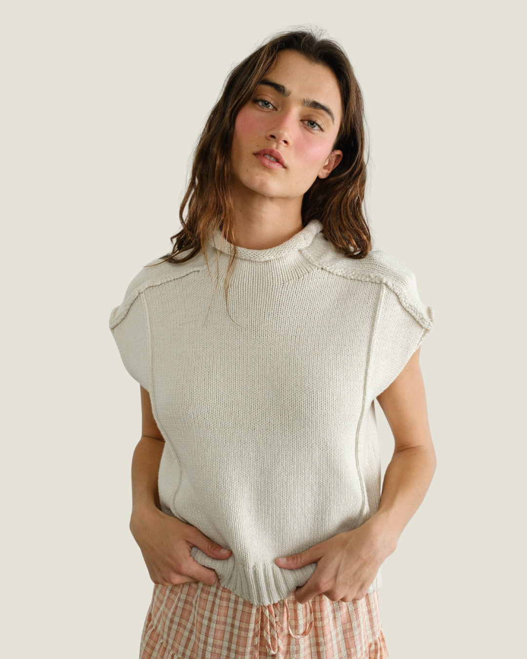 Sienna Mock Neck Sweater Vest