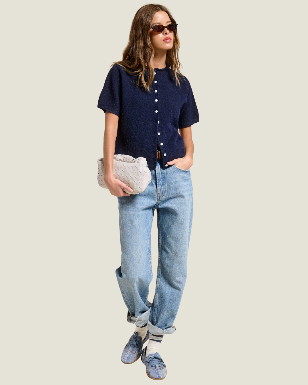 Joyce's Sister Short Sleeve Button Down Cardigan Top