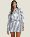 Samantha Striped Button-Up