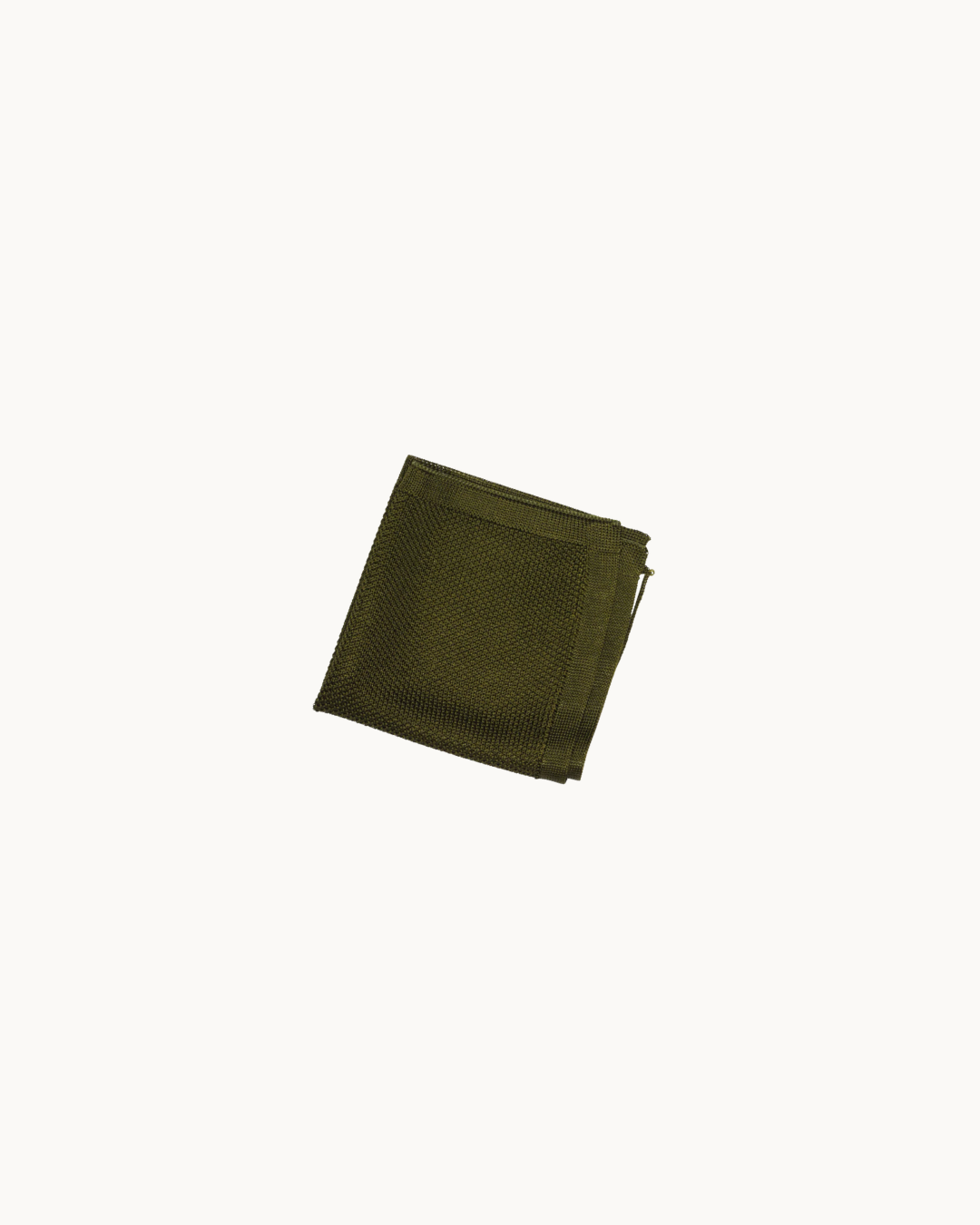 Olive Knit Pocket Square