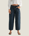 Cara Wide-Leg Dark Wash Denim Jeans