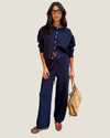 Navy Studded Cardigan