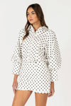 Daphne Polka Dot Puff Sleeve Blouse