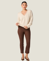 Marlen Lace Trim V-Neck Sweater