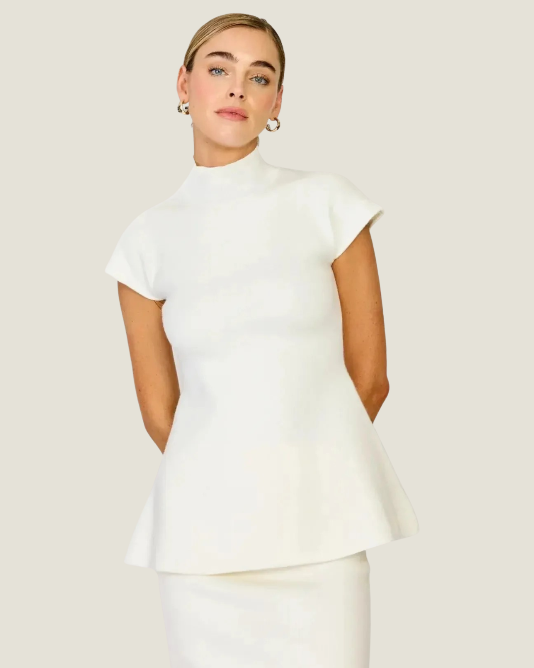 Druna Knit Peplum Top