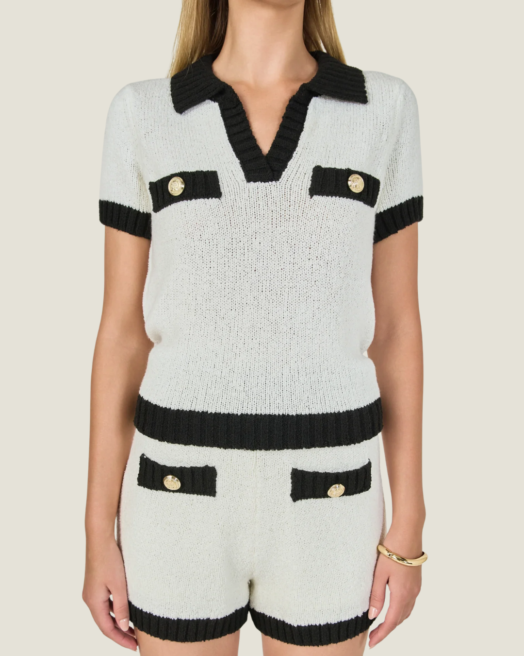 Claudia Knit Collared Top