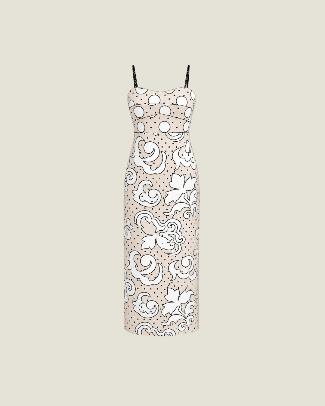 Sonya Dotted Midi Dress
