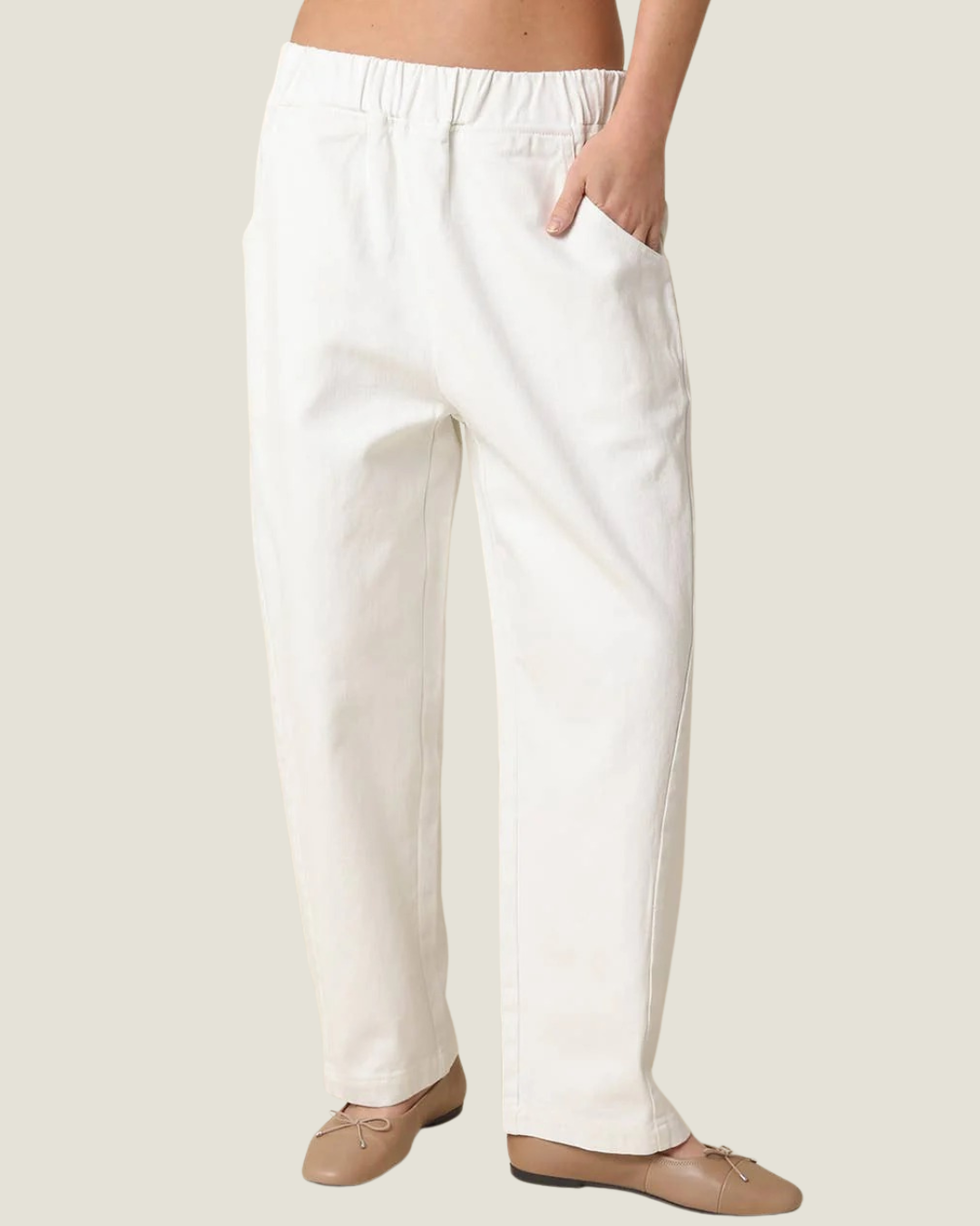 Zoey Elastic-Waist Baggy Pants