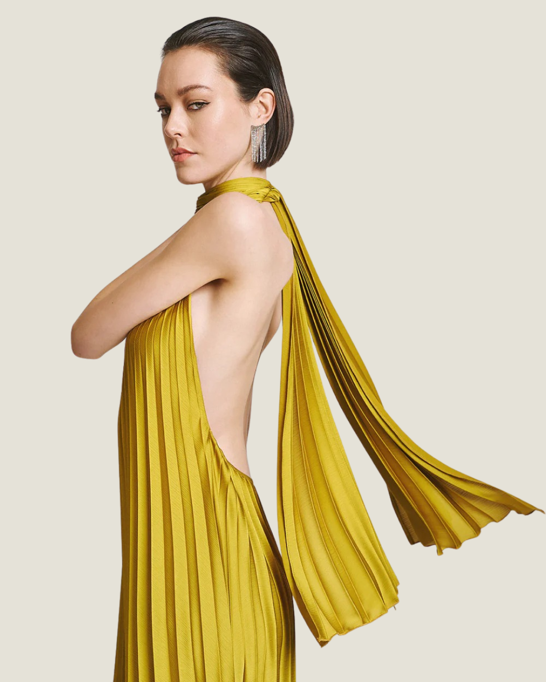 Aurelia Pleated Maxi Dress