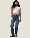 The Stanton Mid-Rise Straight Leg Denim