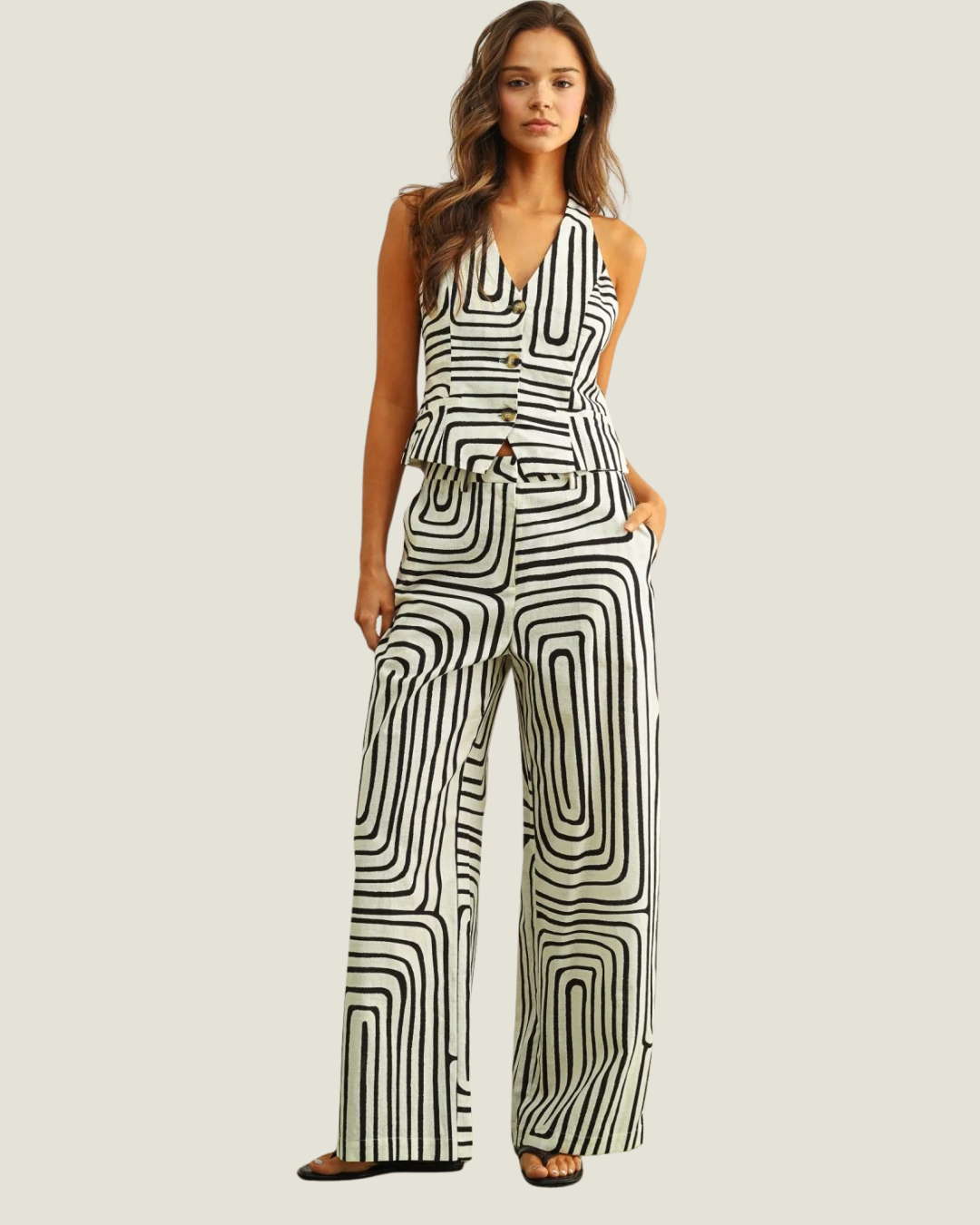 Alma Patterned Vest Top