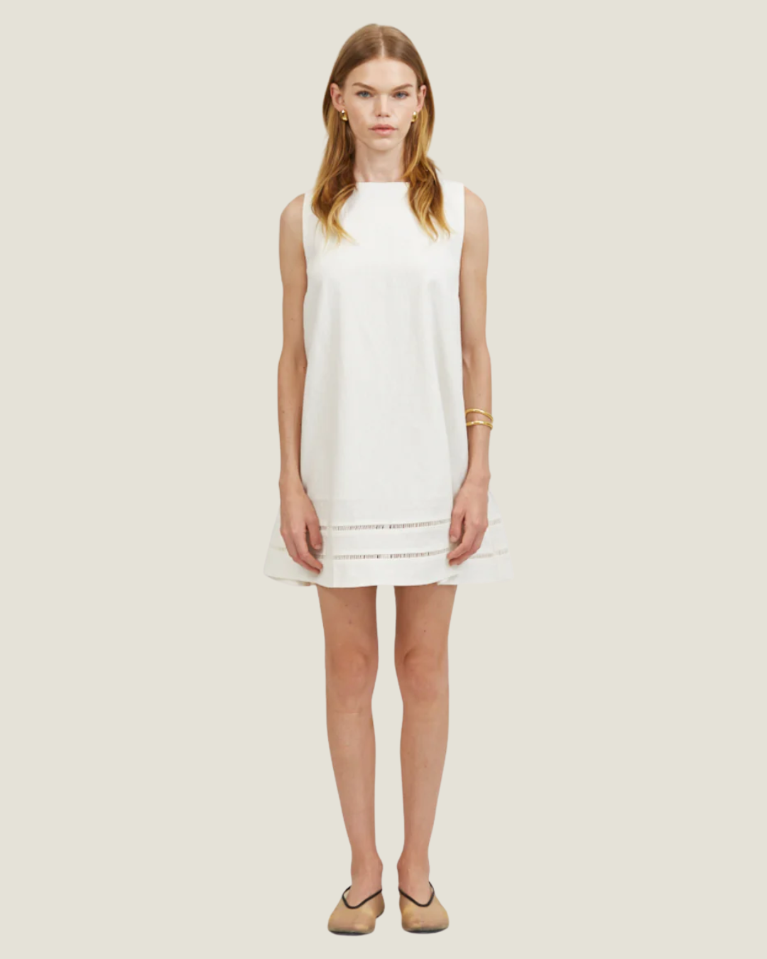 Cara Linen Shift Mini Dress