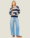 Saylor Lace Trim Barrel Jeans