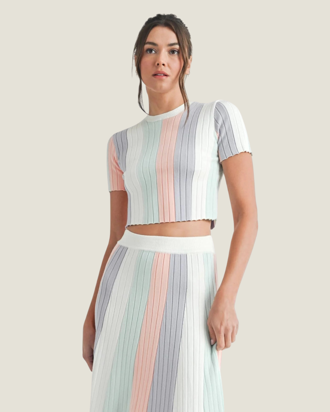 Brooke Pastel Rib Knit Top