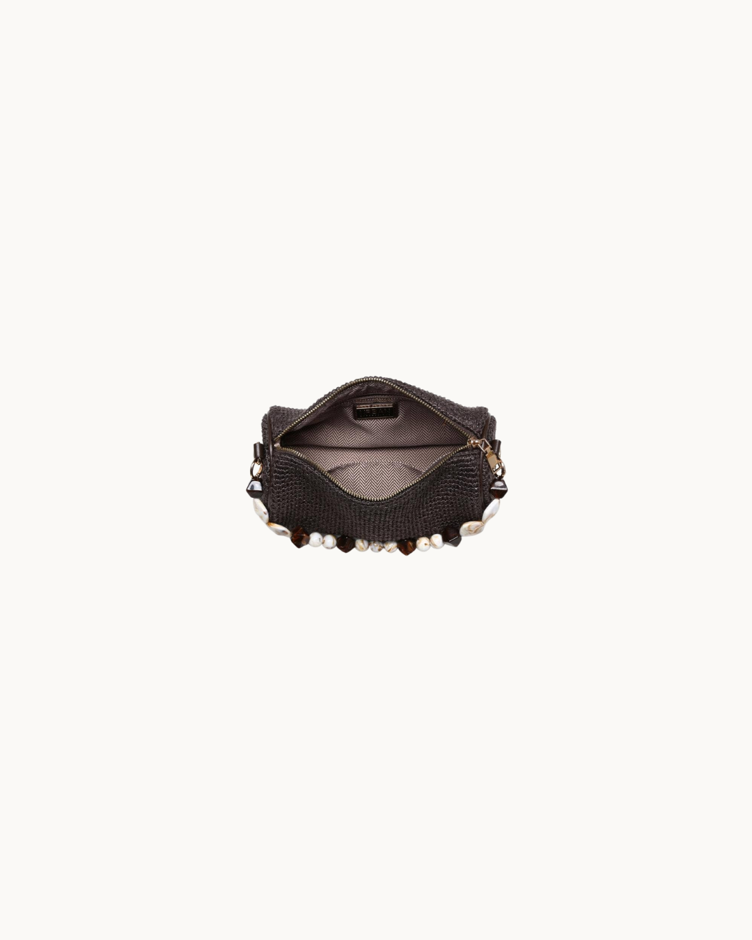 Woven Beaded Detail Clutch