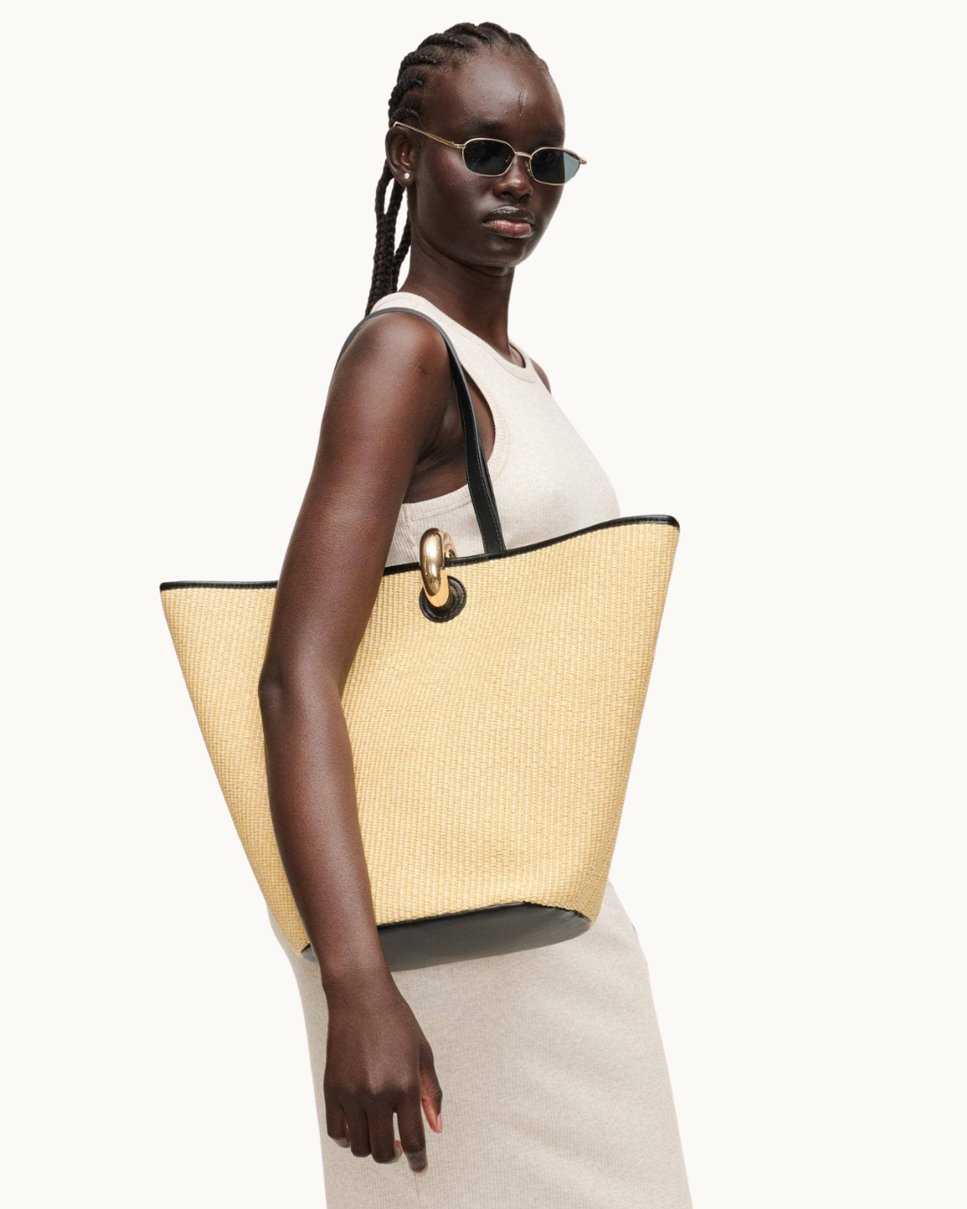 Raelynn Tote Natural Black