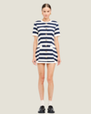 Clarissa Striped Button-Front Mini Dress