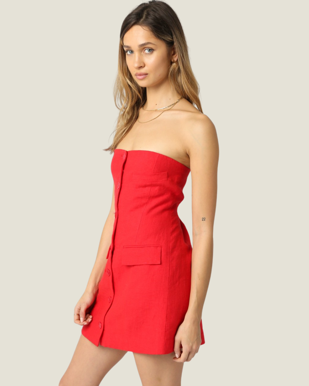 The Roux: Strapless Mini Dress