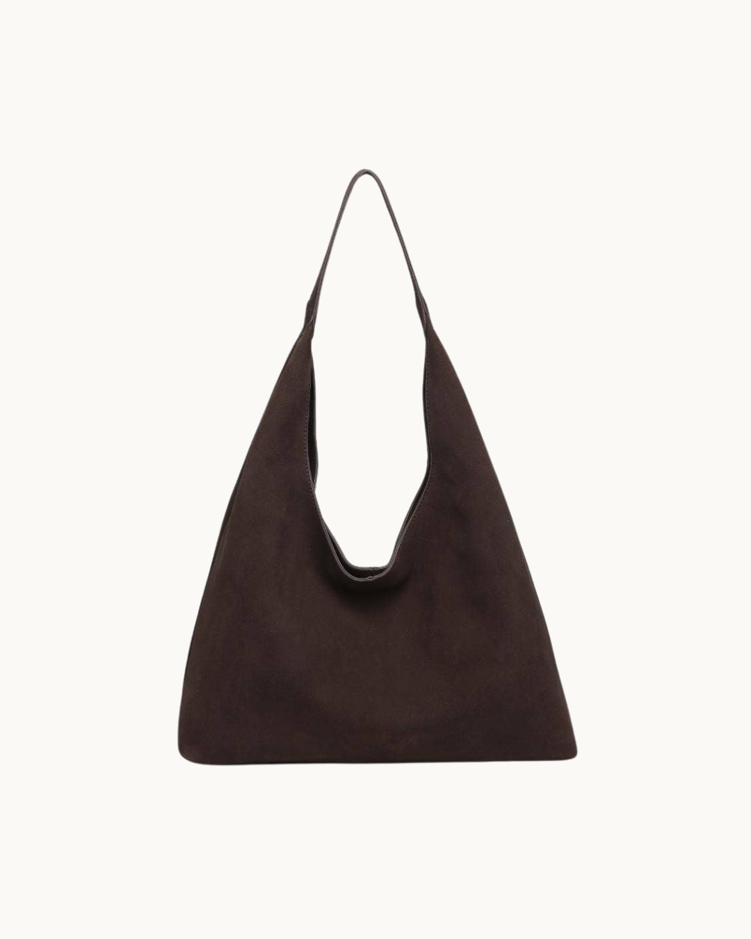 The Amber: Genuine Suede Leather Hobo Chocolate