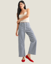 Kimberly Gingham Barrel Jeans