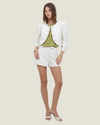 Blair Tweed Cropped Button Down