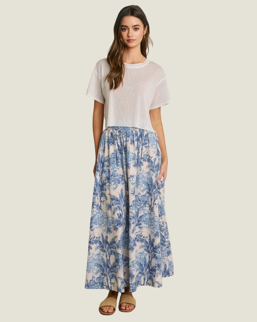 Jamie Cropped Raw Hem Tee