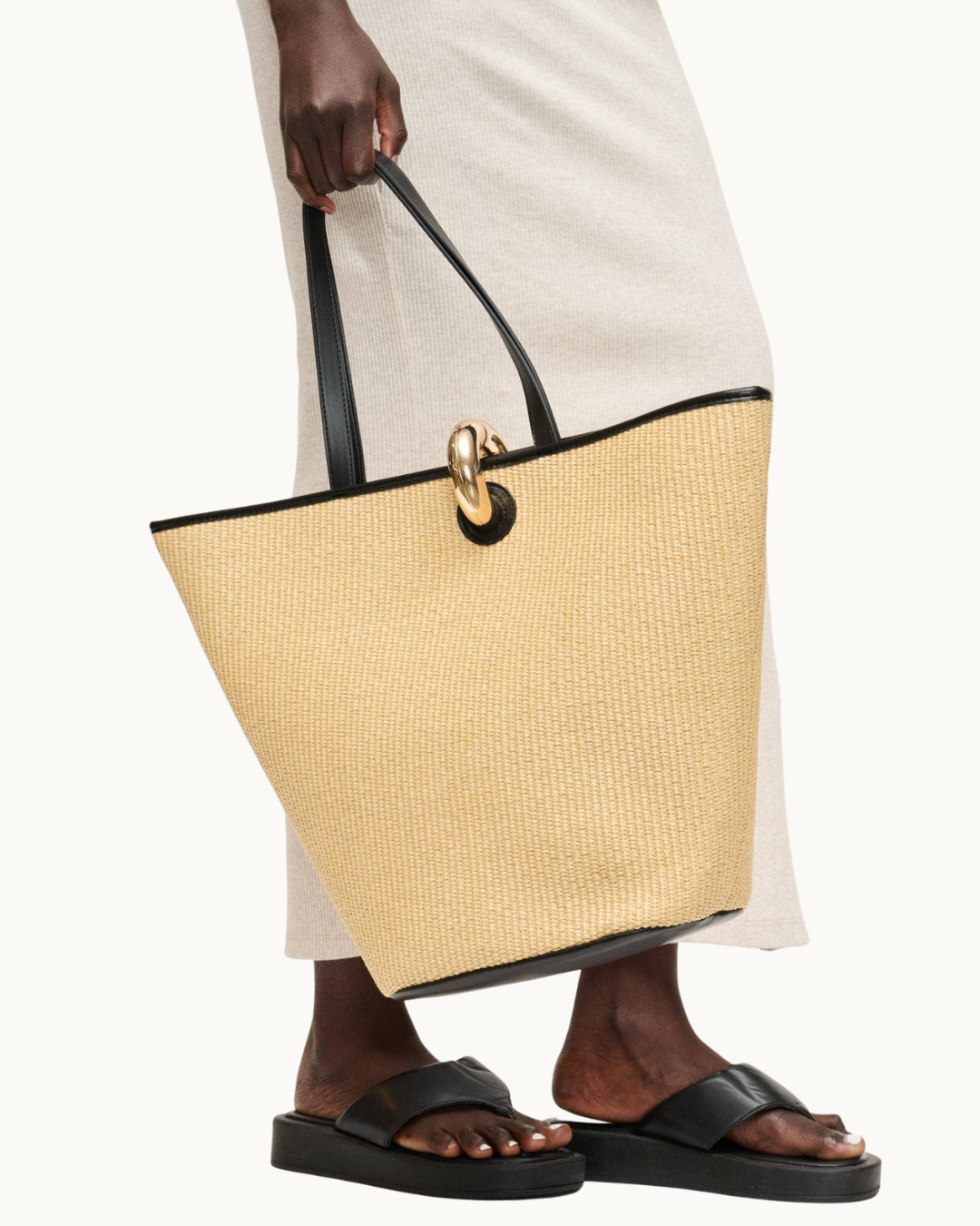 Raelynn Tote Natural Black