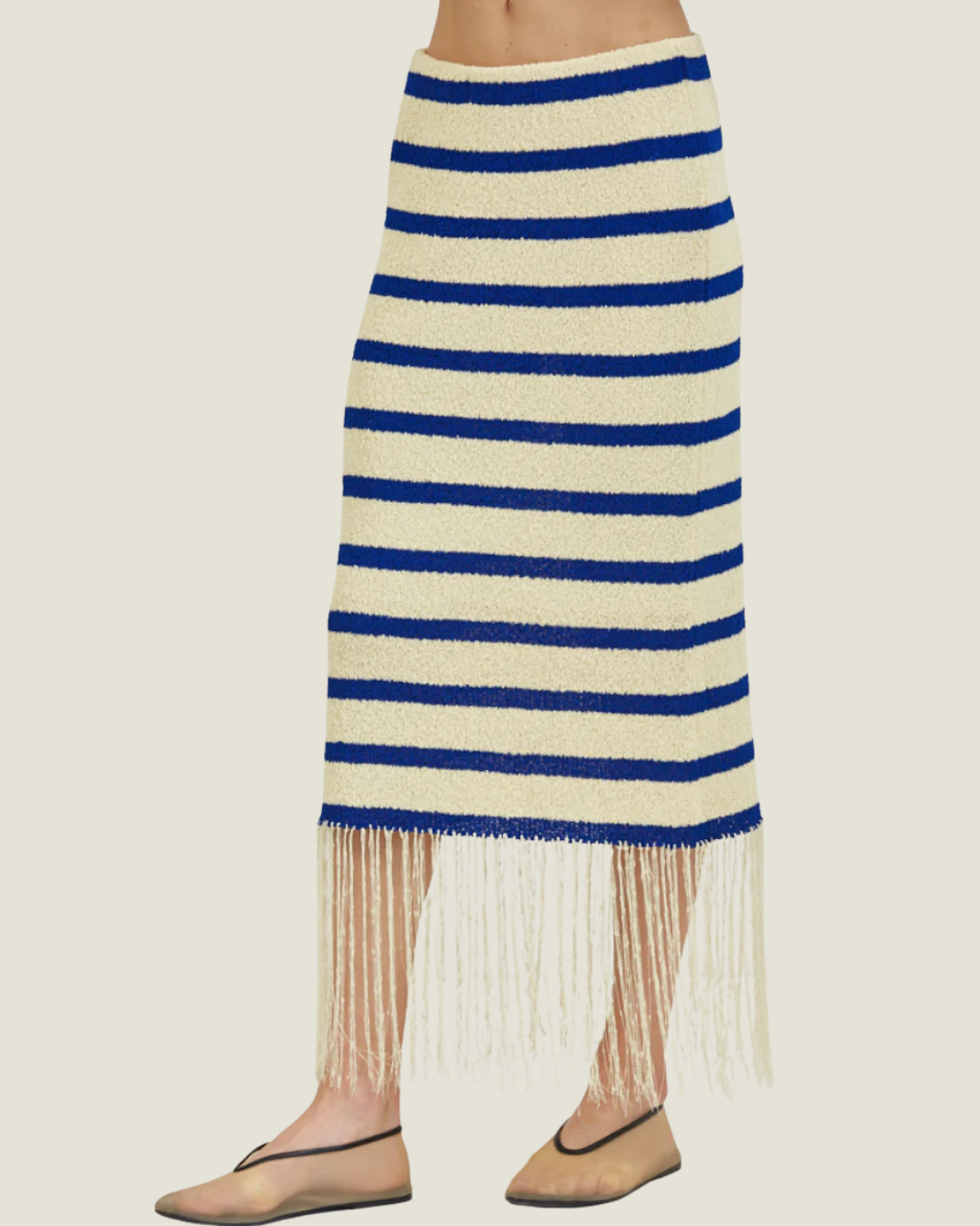 Cassia Fringe Knit Skirt