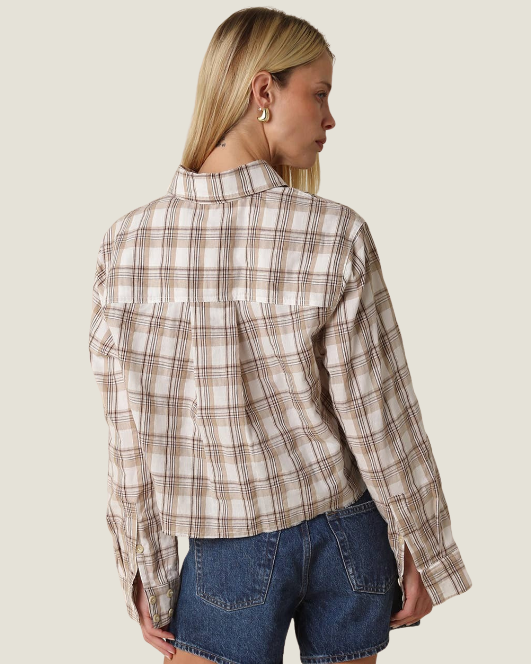 Charlee Plaid Cropped Shirt