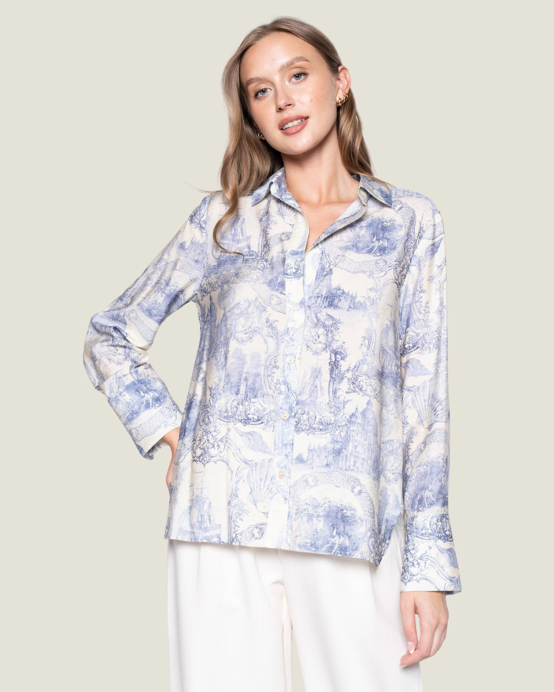 Delphine Toile Button Up
