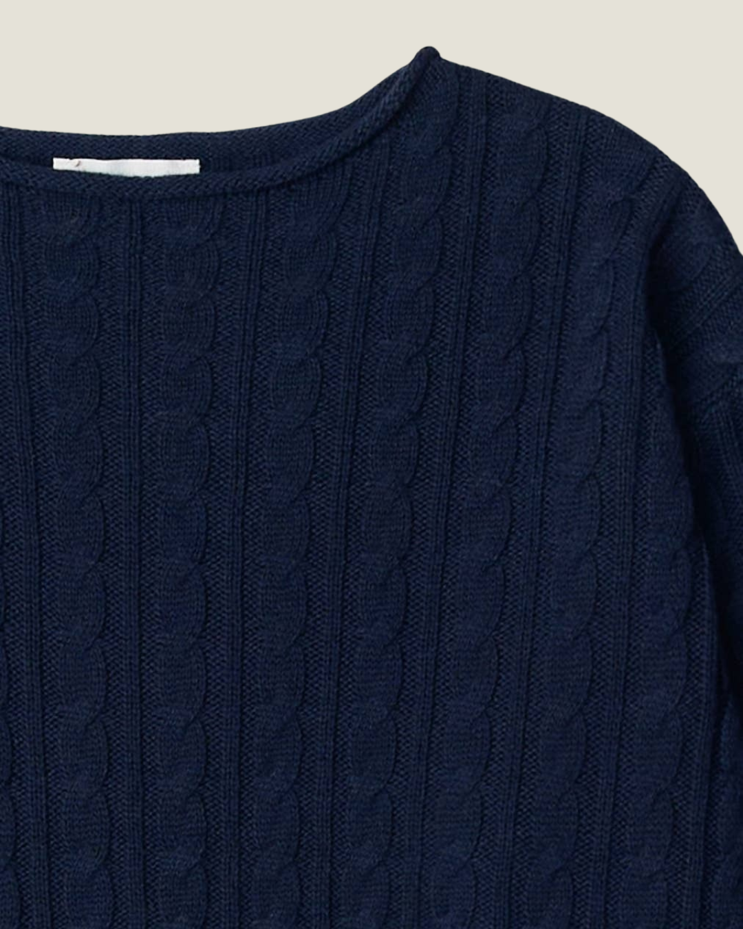 Emory Sweater Rolled Hem Cable Knit Sweater