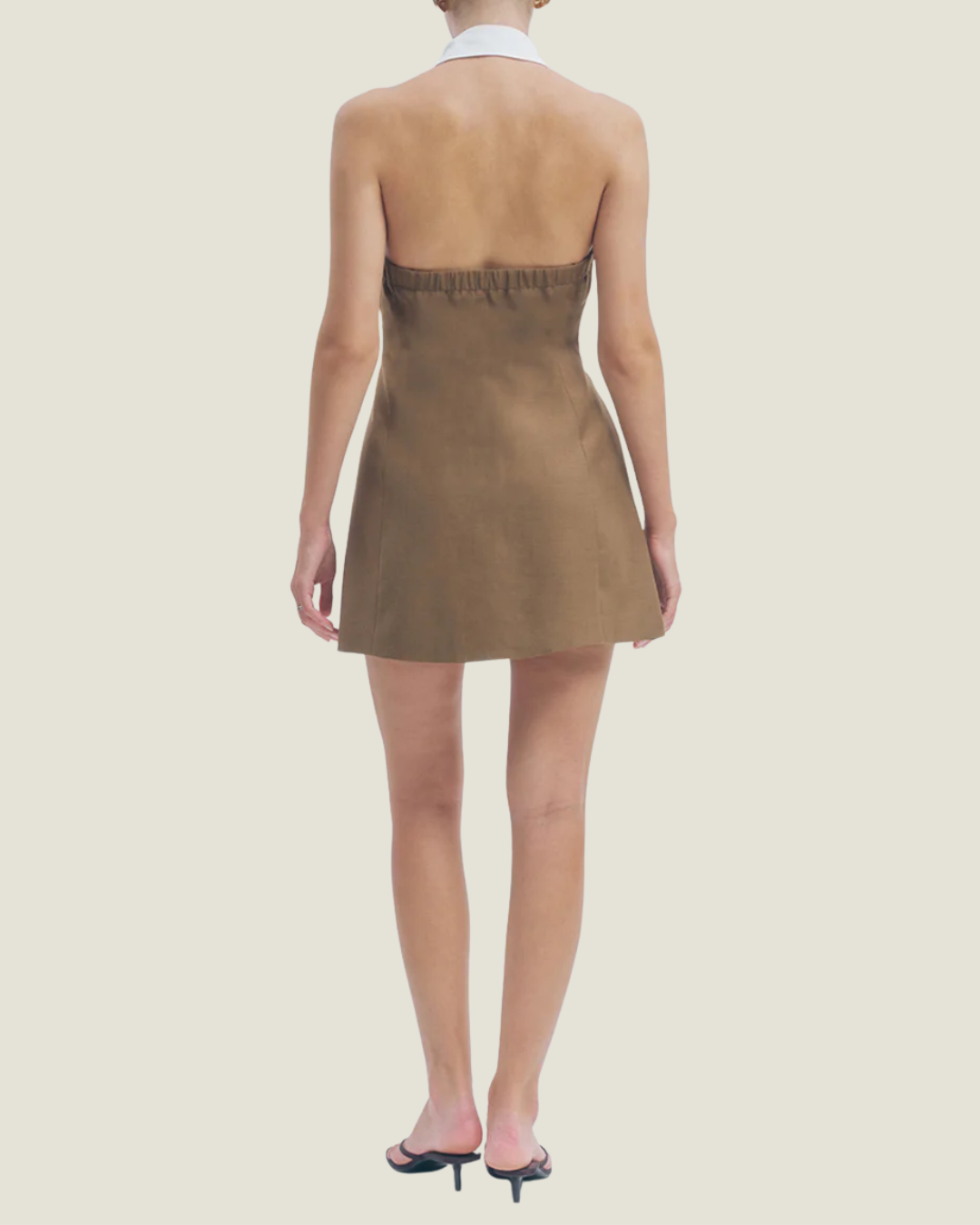 Leoni Linen Collard Mini Dress