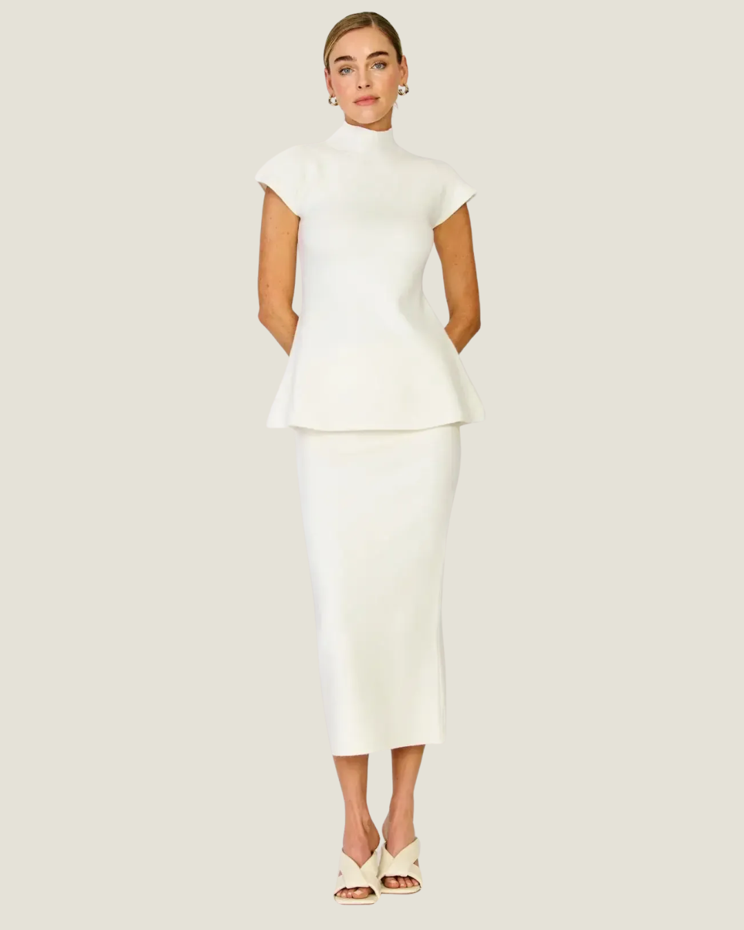 Druna Knit Peplum Top