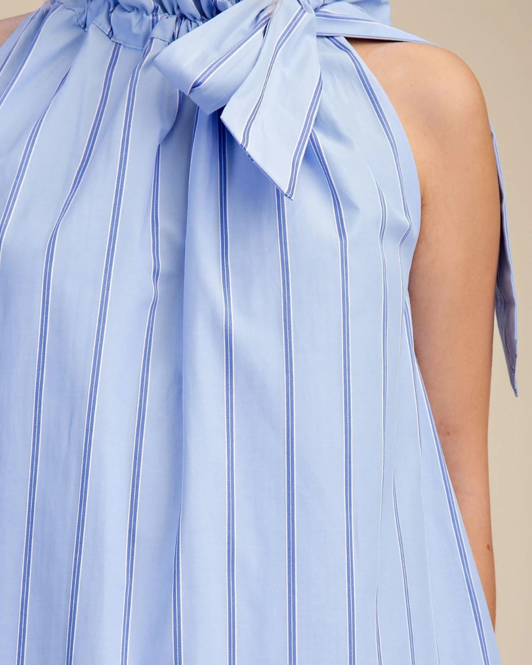 Sally Tie-Neck Mini Dress