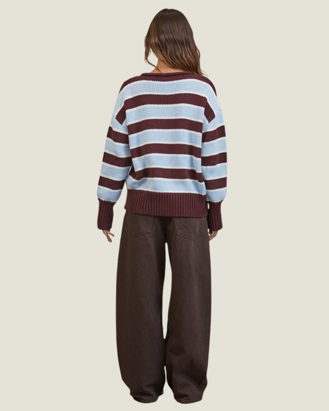 Frankie Contrast Striped Sweater