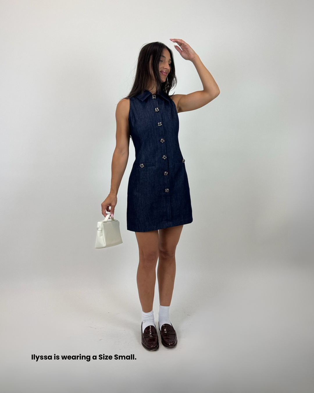 The Jackie: Collard Denim Mini