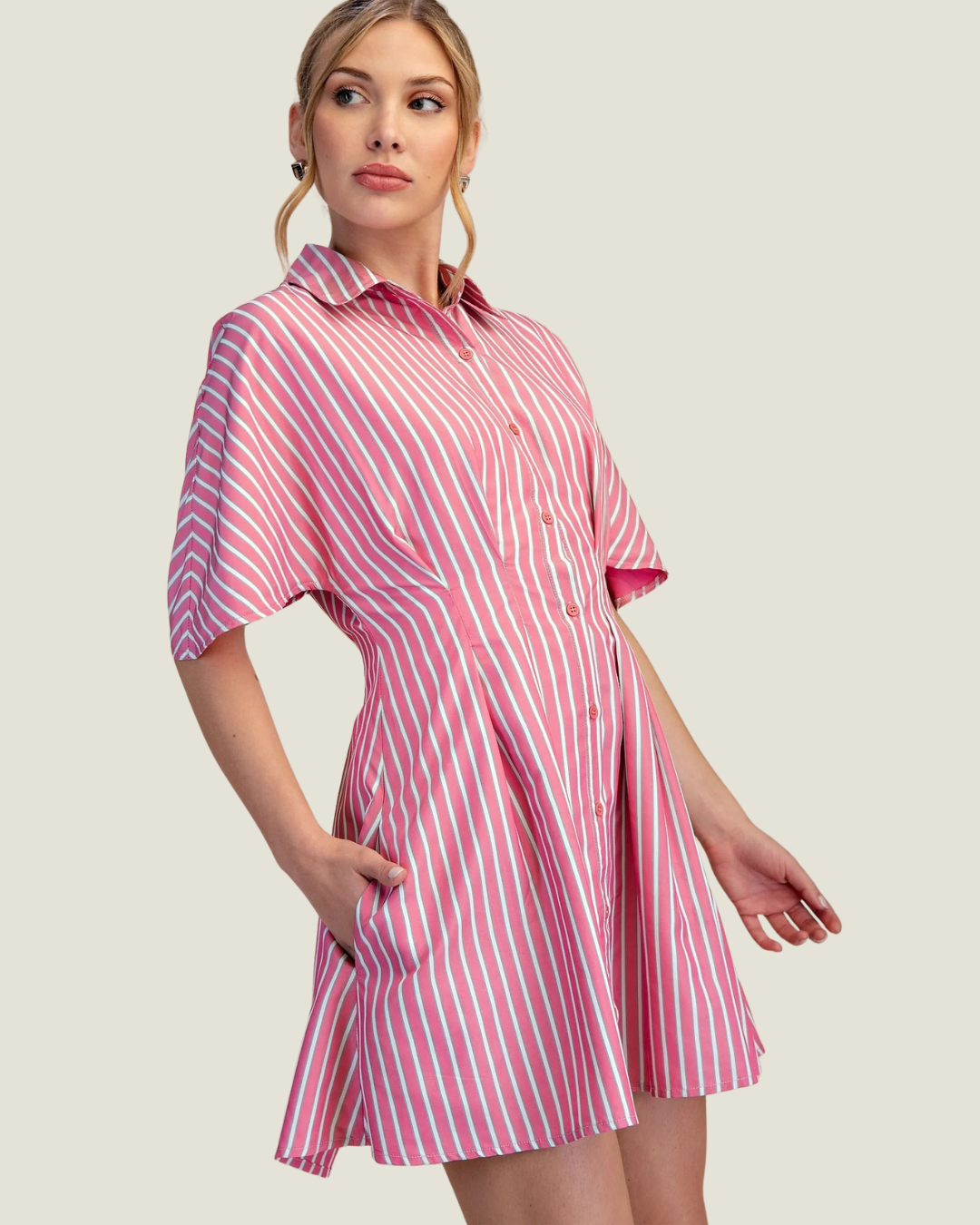 Paloma Stripe A-Line Mini Dress