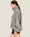 Women's Archie Plaid Jacket featuring a relaxed fit, zip-front closure, front zipper pockets, and adjustable drawstring waist.