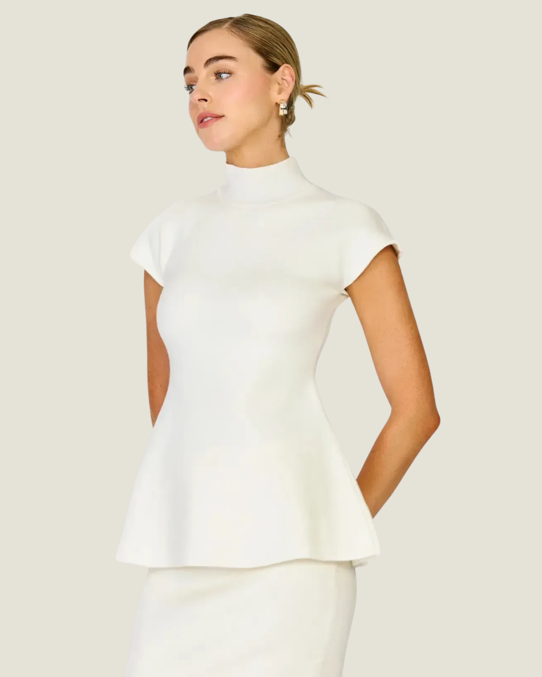 Druna Knit Peplum Top