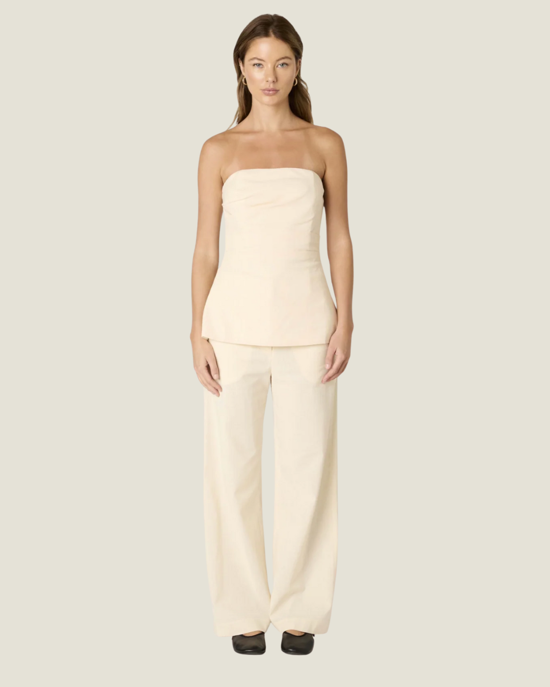 Gordon Strapless Linen Top