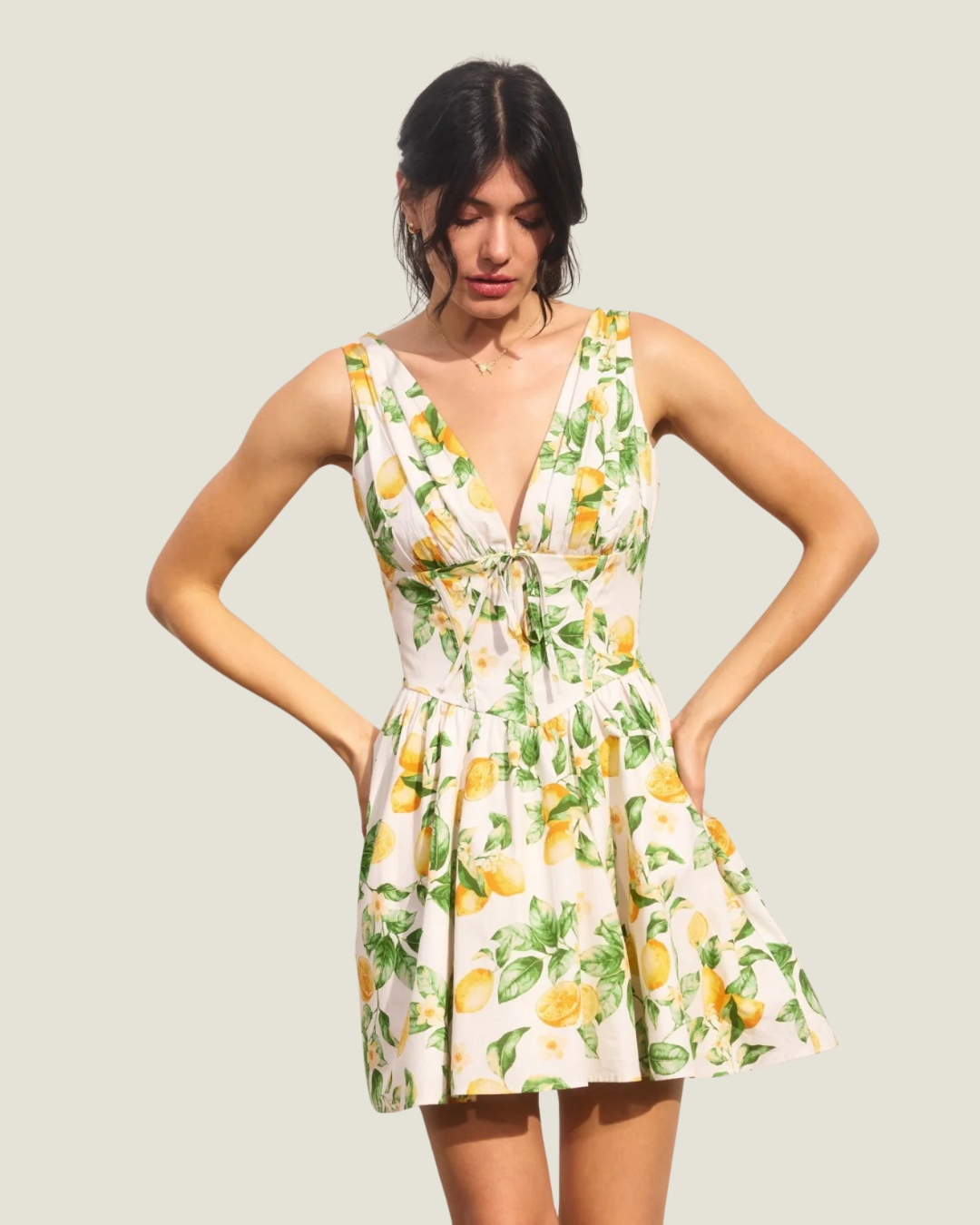 Natalia Plunging Corset Mini Dress