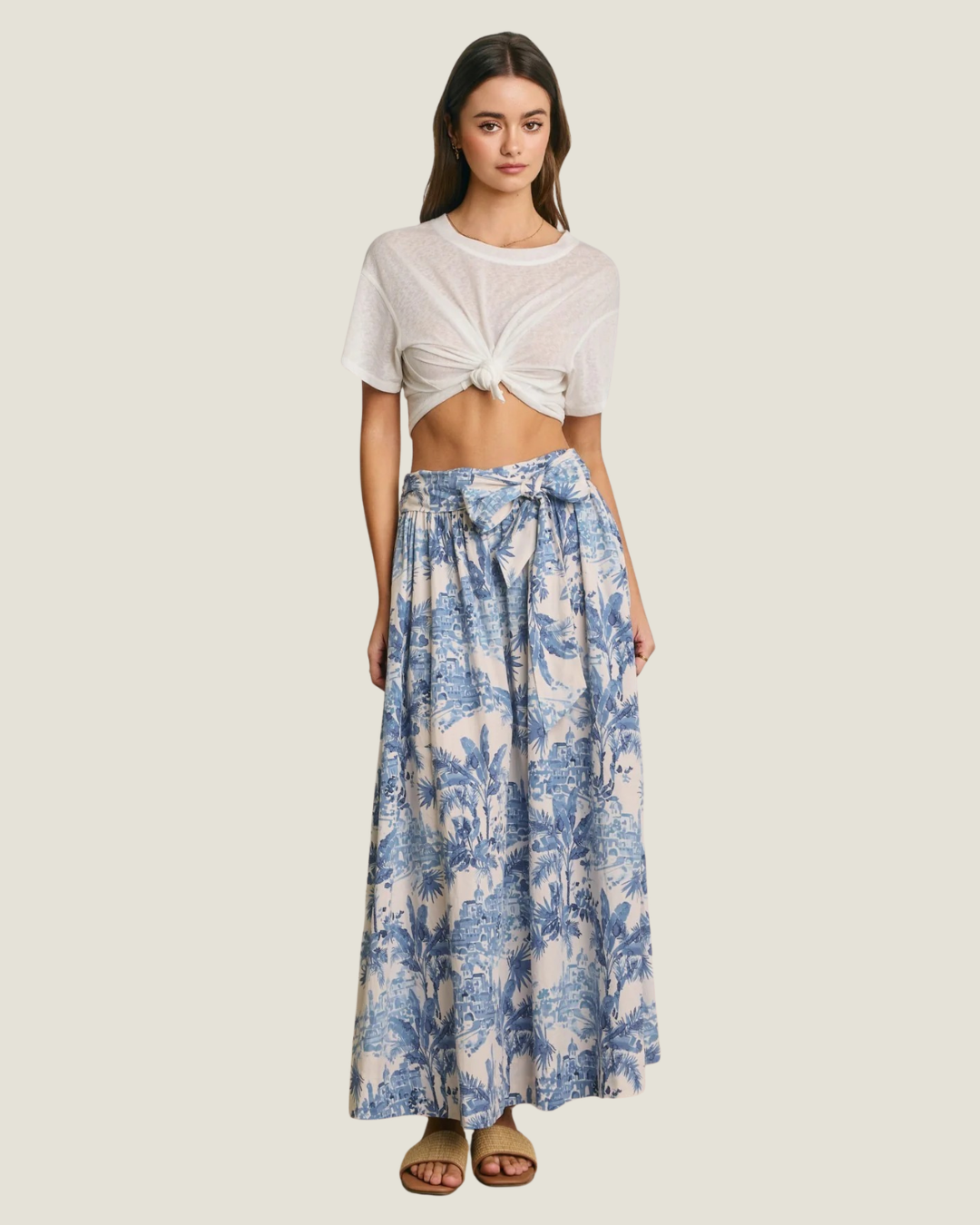Jamie Cropped Raw Hem Tee