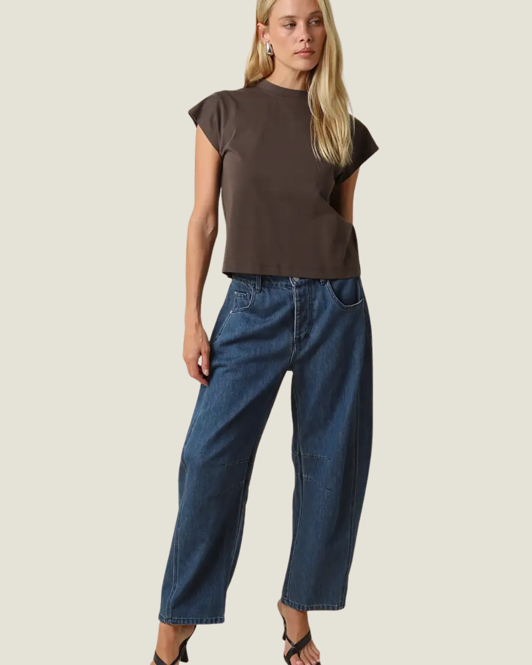 Valerie Cap Sleeve Crop Tee