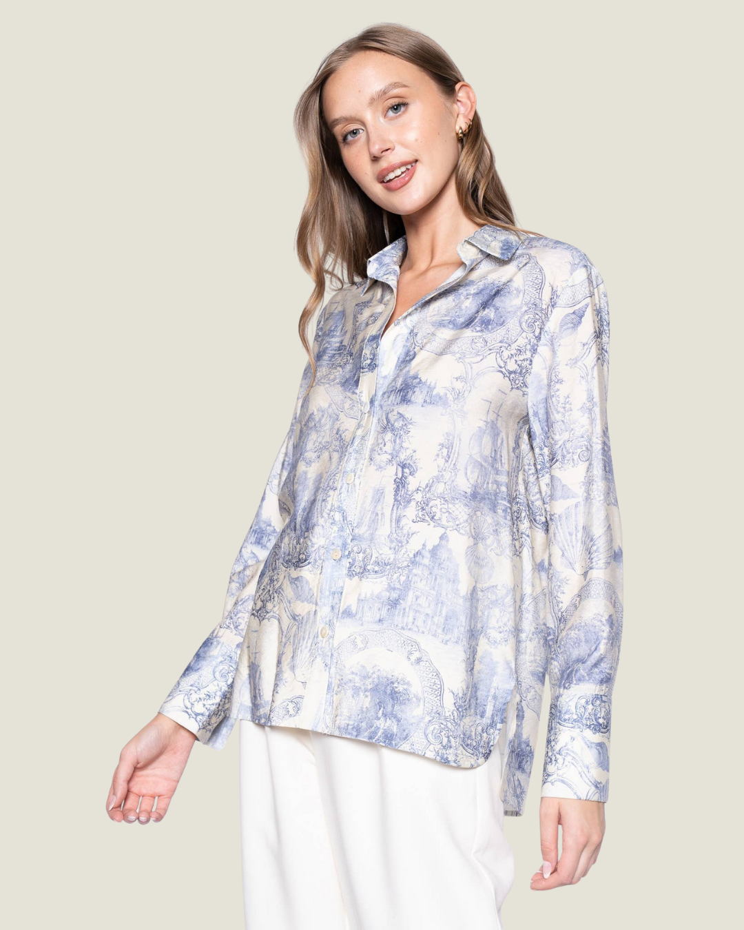 Delphine Toile Button Up