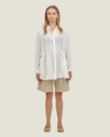 Tropez Shirred Peplum Shirt